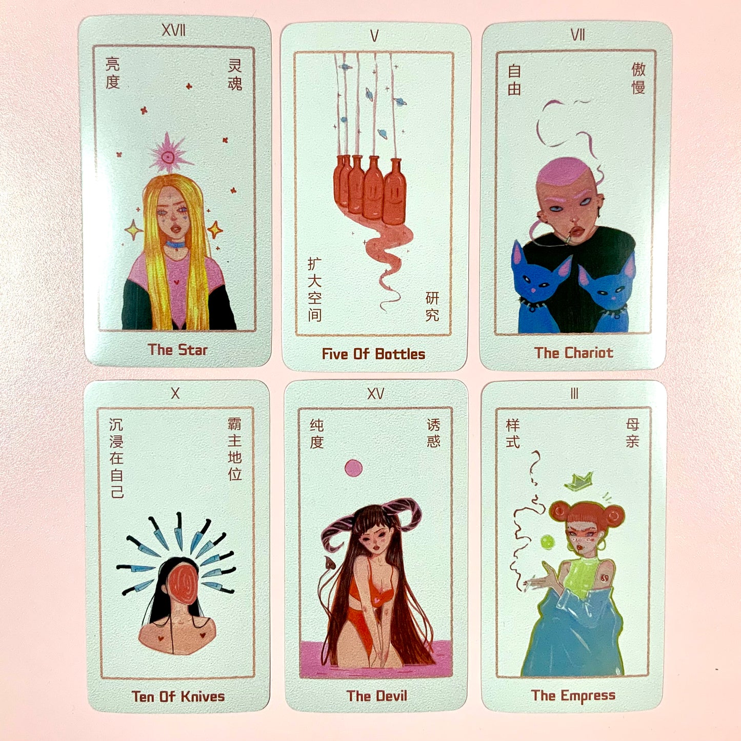 (Customizable) "The Pink Pain Tarot Deck," FOR TAROT READING